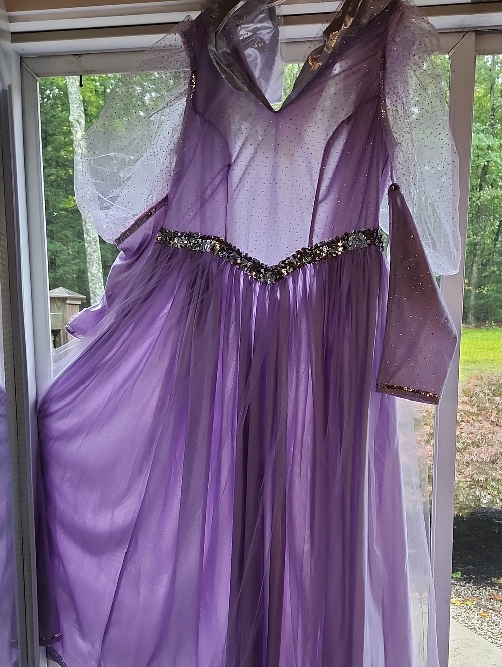 Hand Crafted Lavender/Purple Tulle Princess Costume with Sequin Waist